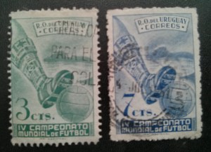 Uruguay stamps to commemorate Uruguay lifting 1950 Football World Cup