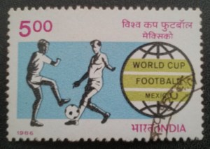 India stamp to commemorate 1986 Football World Cup