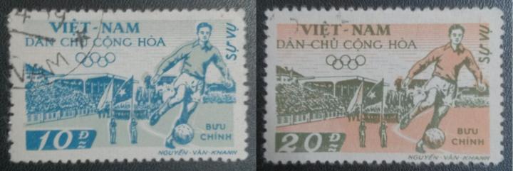 Vietnam stamps on football released in 1958