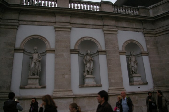 Sculptures on the walls of Albertina Museum