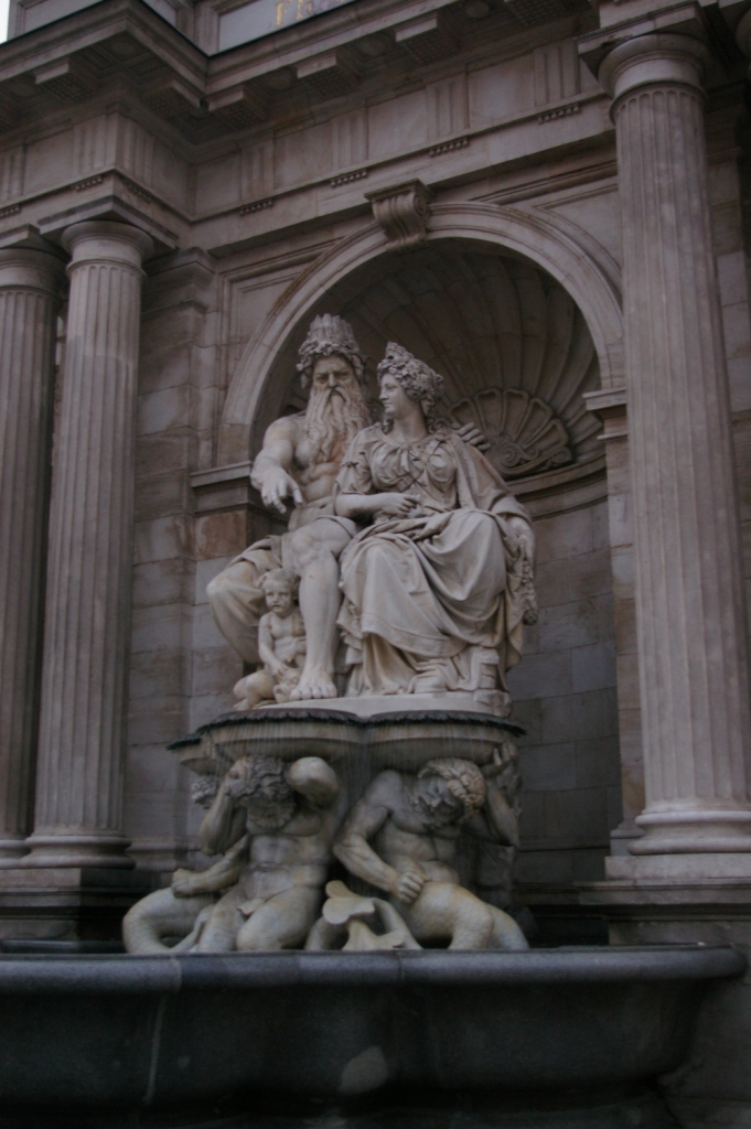 Sculptures on the walls of Albertina Museum