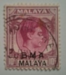 BMA Malaya Overprint on Malaya Stamp