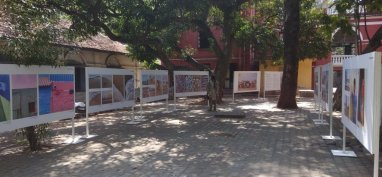 Photo exhibits of the school students.